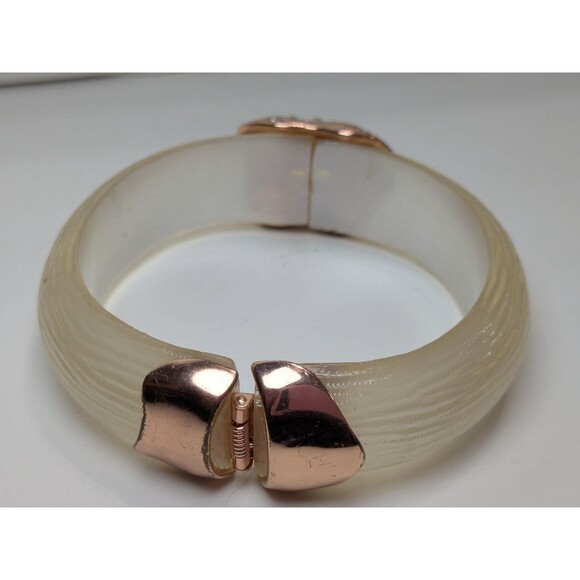 Unsigned Alexis Bittar Hinged Bangle Bracelet - Picture 4 of 11